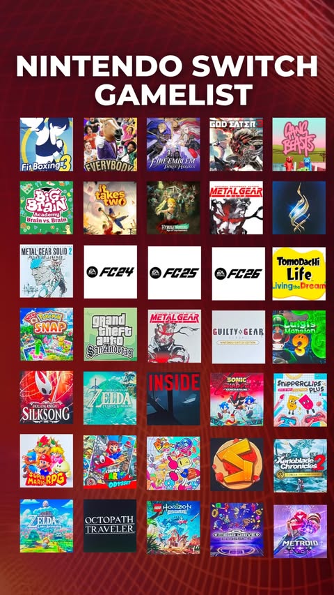 Nintendo Switch gamelist lanjutan