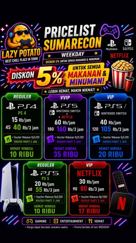Pricelist Lazy Potato 1