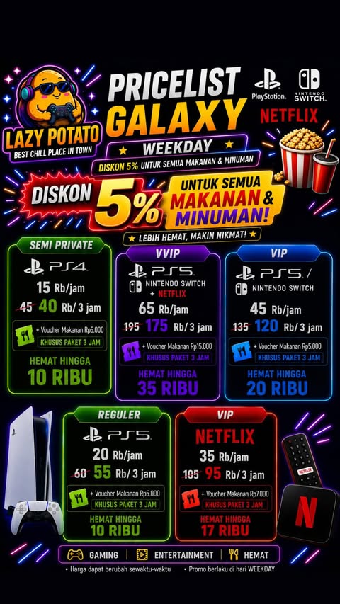 Pricelist Lazy Potato 2