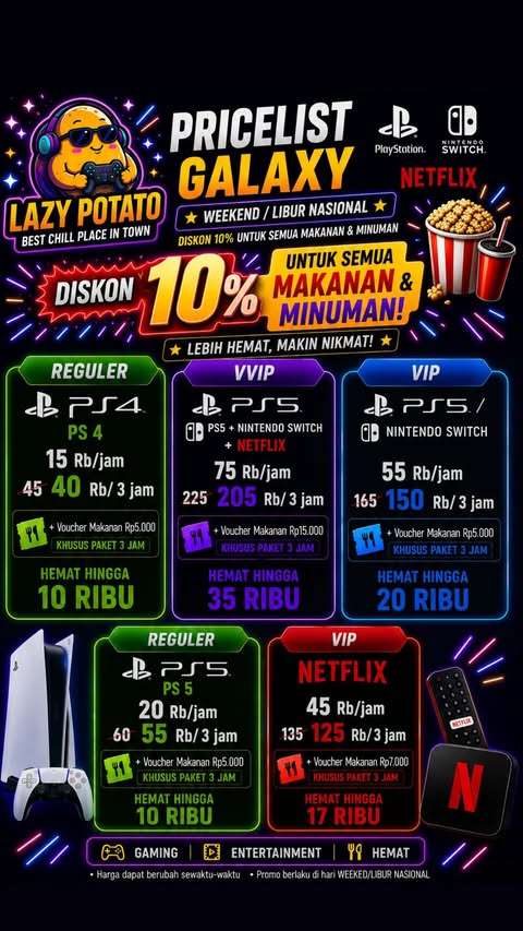 Pricelist Lazy Potato 4